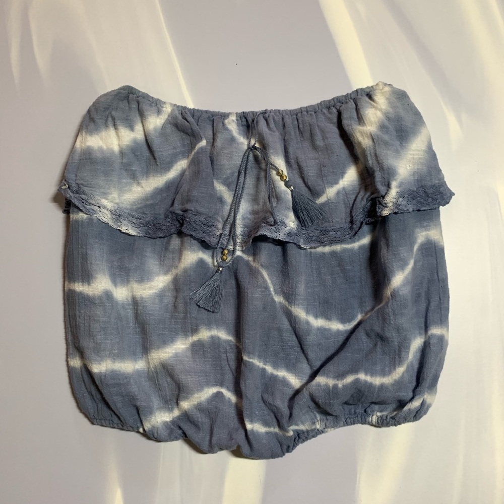 Tie dye flowy tube top